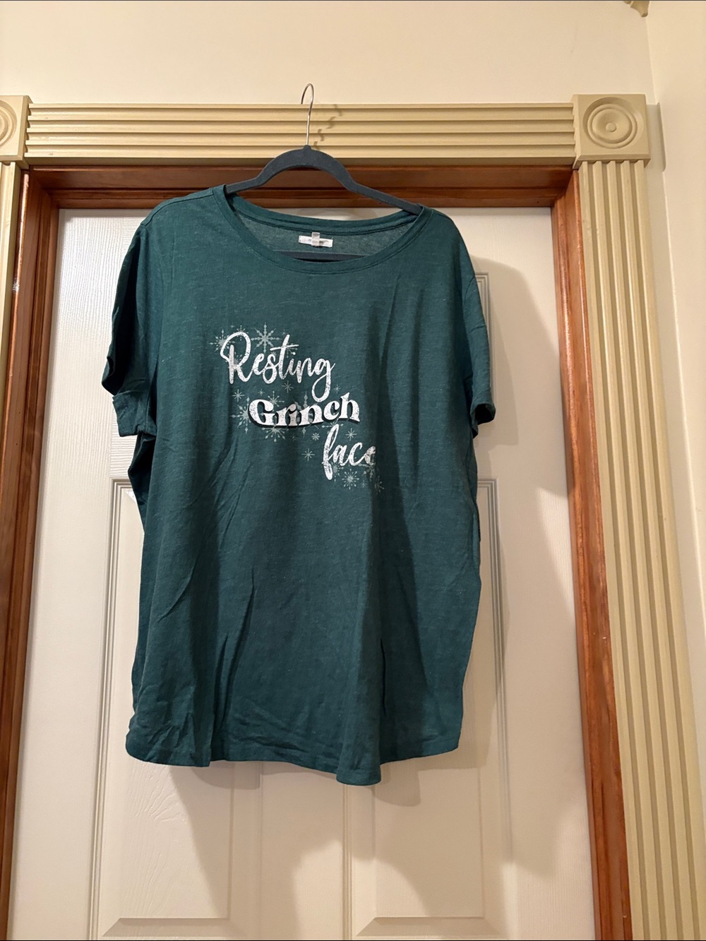 Maurices Teal Green 'Resting Grinch Face' Short Sleeve Tee